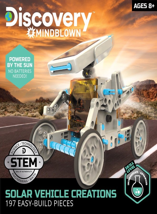 ديسكفري مجموعة ديسكفري #Mindblown STEM 12 في 1 لإنشاء روبوت يعمل بالطاقة الشمسية، تتكون من 197 قطعة مع محرك يعمل بالطاقة الشمسية وتروس، مجموعة هندسة بناء للأعمار من 8 سنوات فما فوق - Image 3